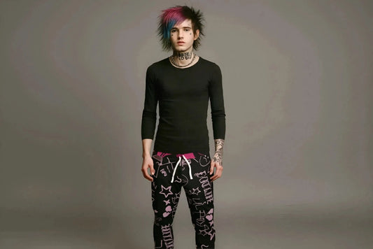 Memento Mori Joggers: Embrace Comfort, Remember Mortality L / Seam thread color automatically matched to design-