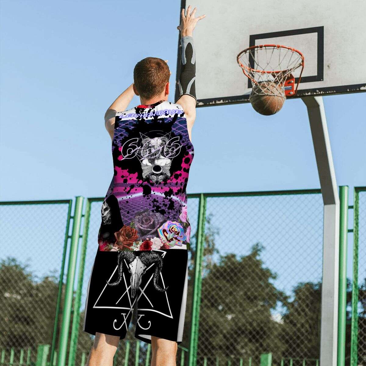 Men's Basketball Jersey (AOP) Crew Neck / S-Crew Neck / M-Crew Neck / L-Crew Neck / XL-Crew Neck / XXL-Crew Neck / 3XL-Crew Neck / 4XL-