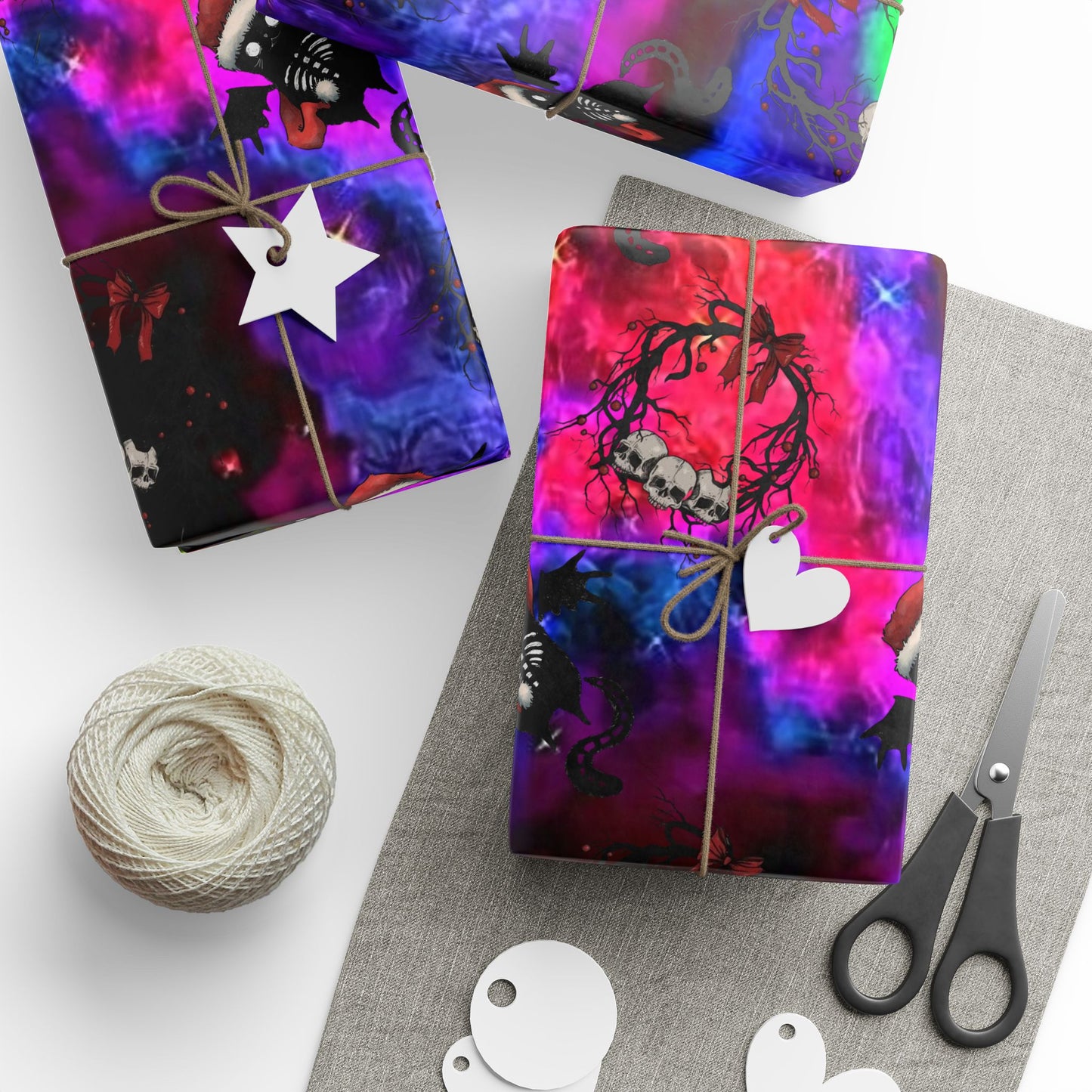 Lachrywave Nein Skull Wrapping Paper Printify