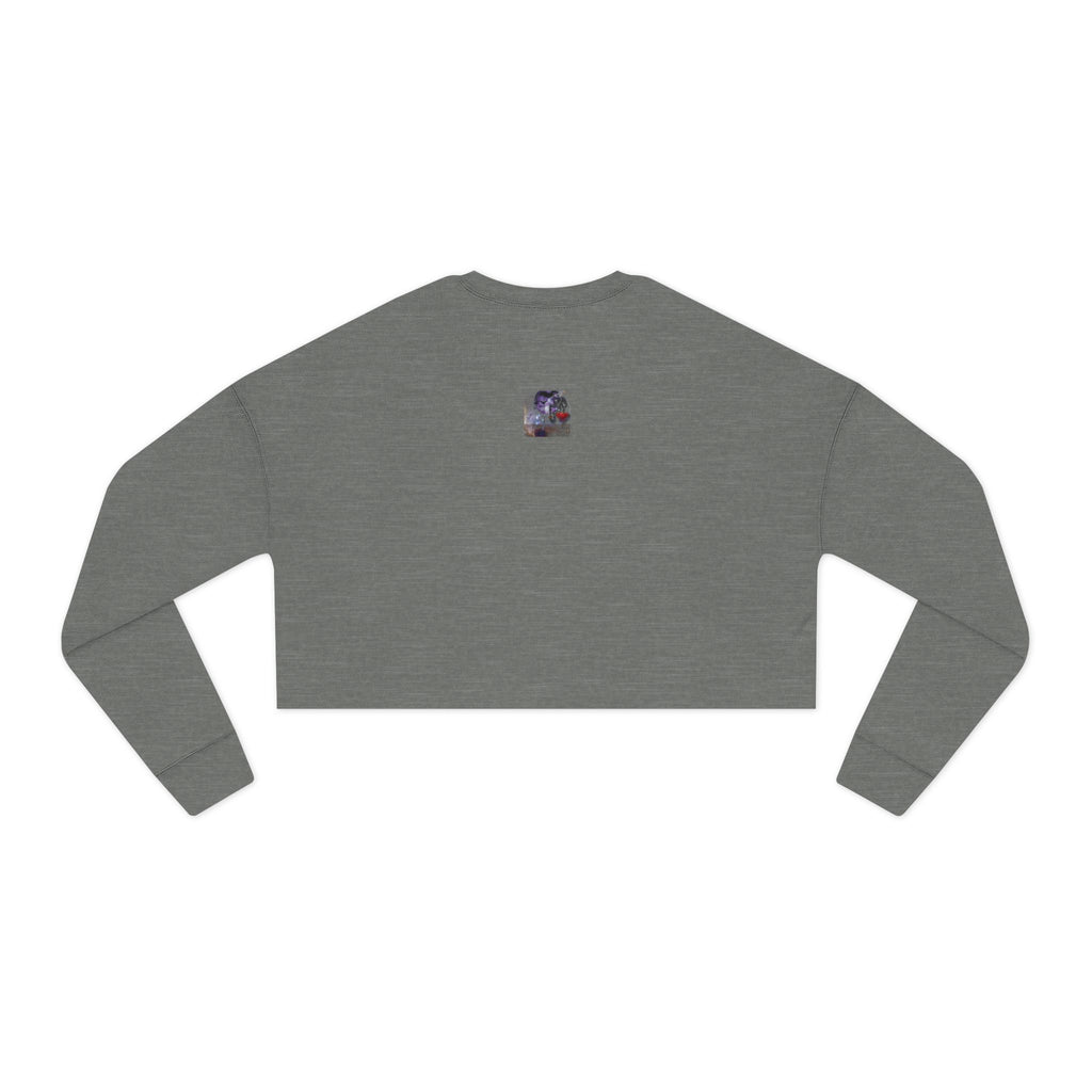 Skeleton Lovers Cropped Sweatshirt - Dark Alternative Fashion