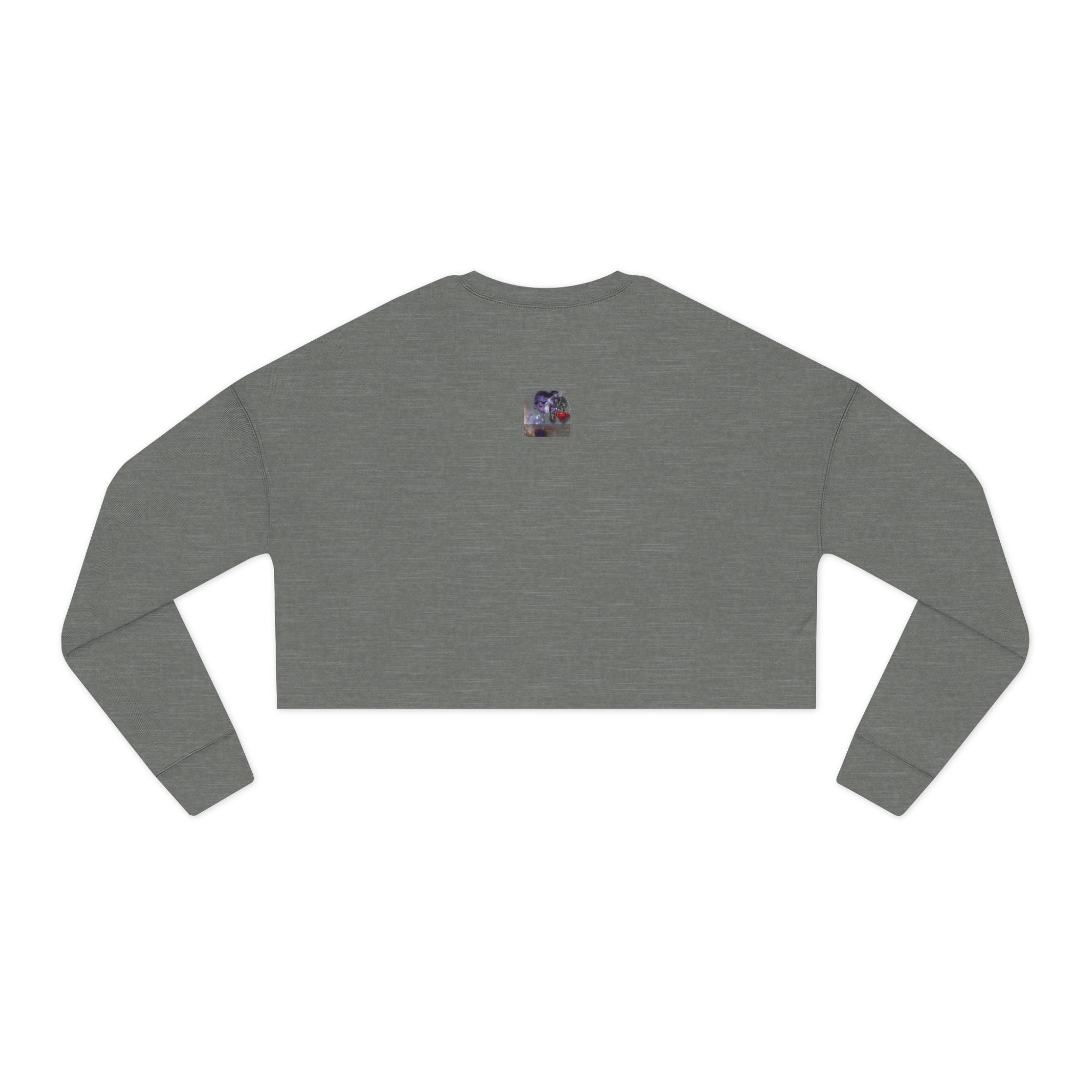 Skeleton Lovers Cropped Sweatshirt - Dark Alternative Fashion