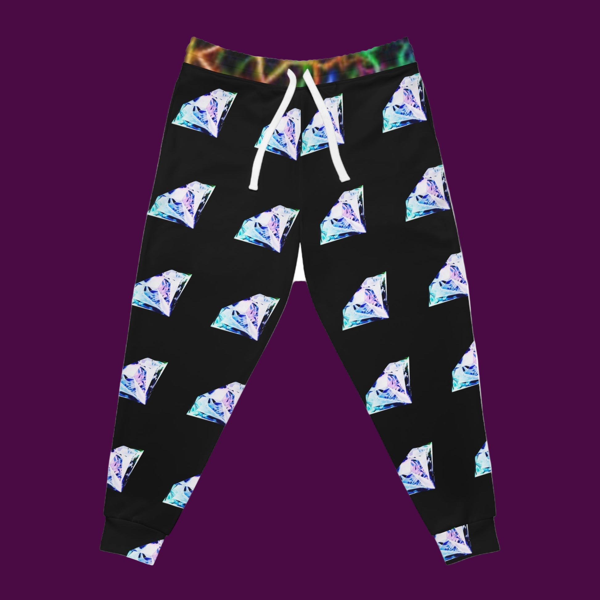 Unisex Diamond Joggers L / Seam thread color automatically matched to design-