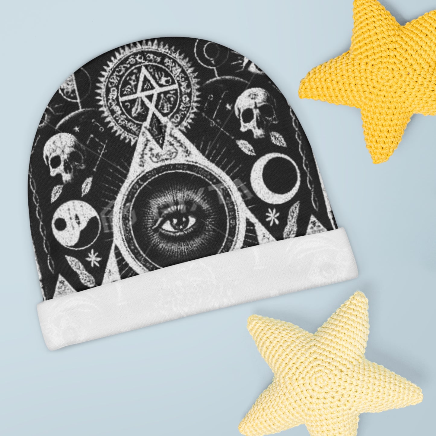 Occult Aesthetic Unisex Beanie One size / White-