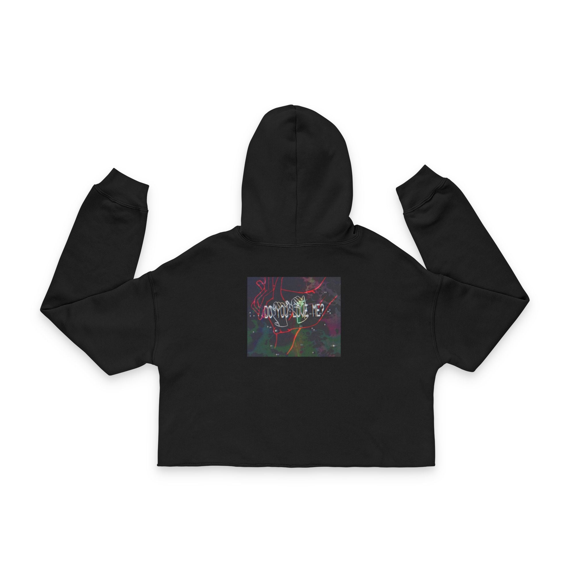 Vaporwave Alternative Fall Fashion Momento Mori Ladies Cropped Hoodie