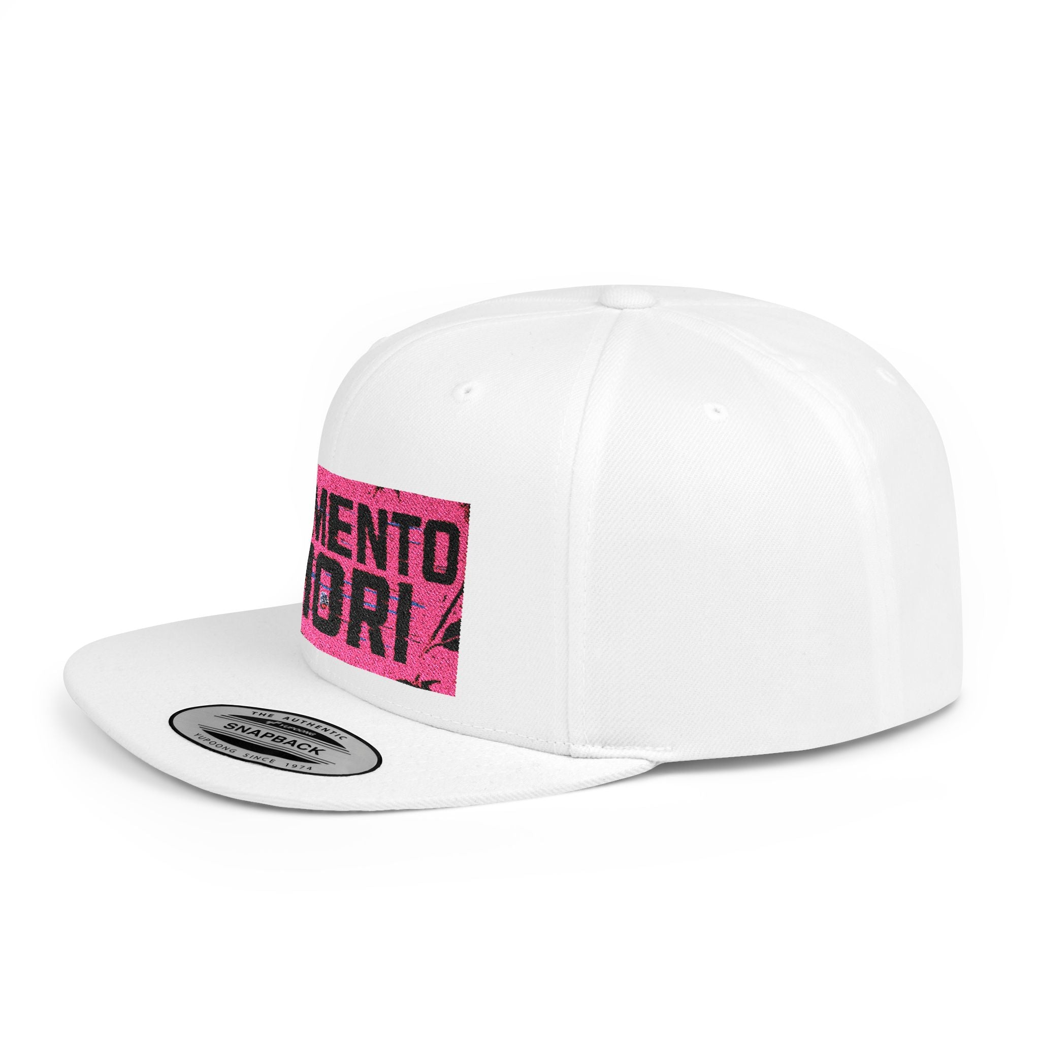 Memento Mori Snapback Hat - Dark Vaporwave Flat Bill Cap