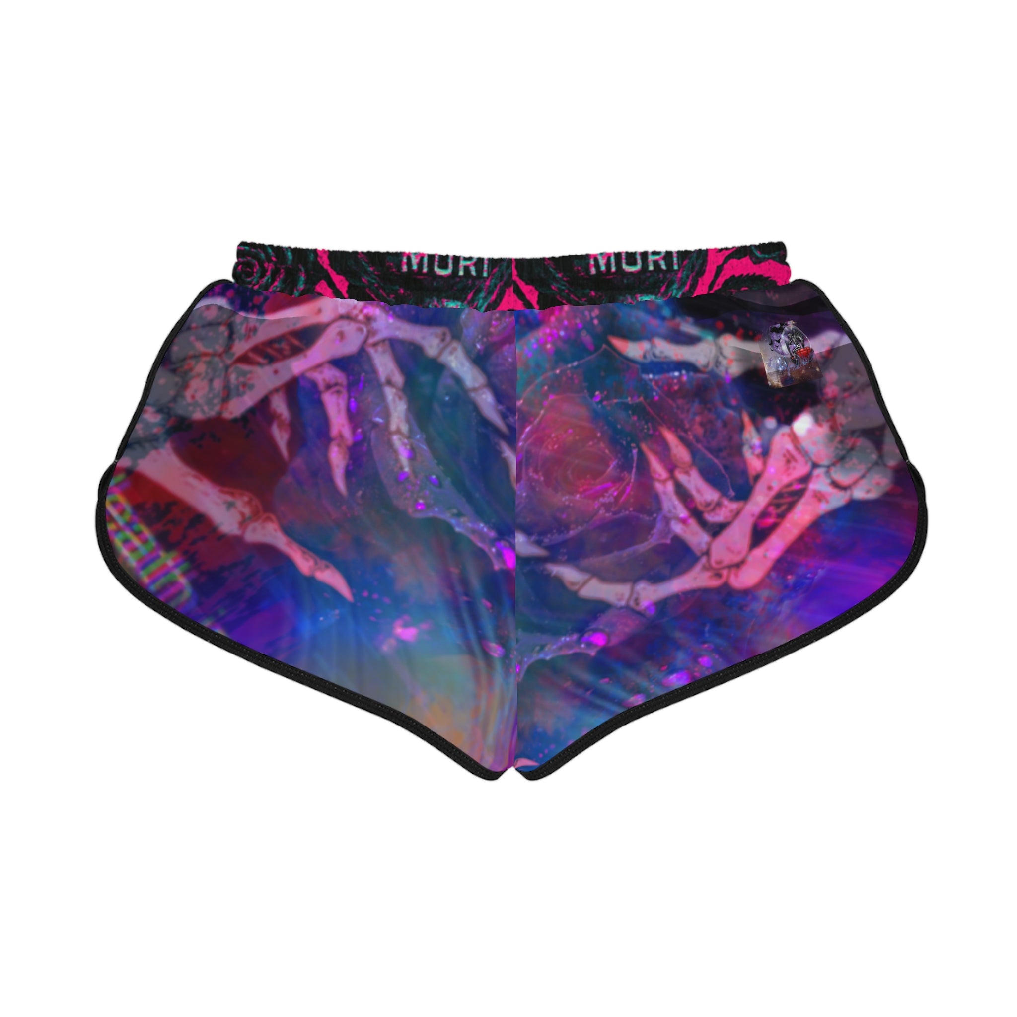 Ladies Galaxy Lost Love Skeletons Relaxed Dark Vaporwave Shorts