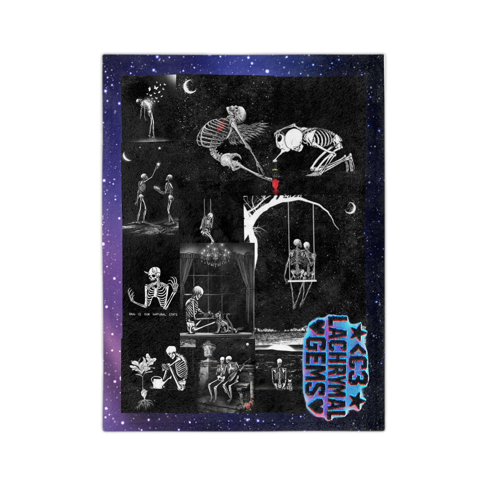 Love Lost Glitch Aesthetic Throw Blanket