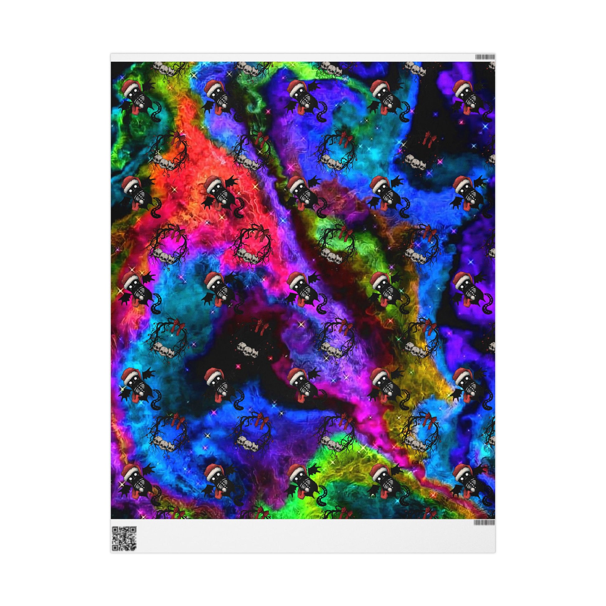 Lachrywave Nein Skull Wrapping Paper Printify