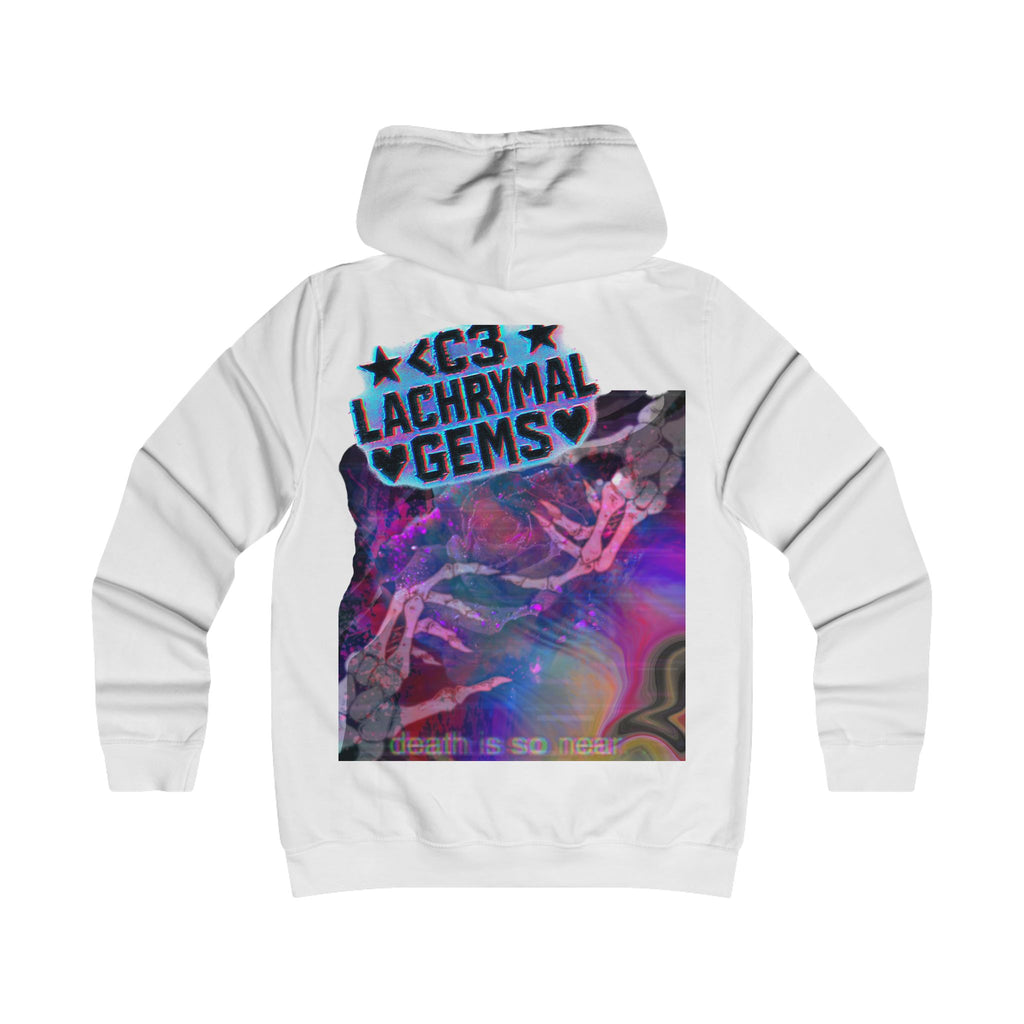 Love Lost Skeleton Hoodie - Dark Aesthetic Glitch Rose Design