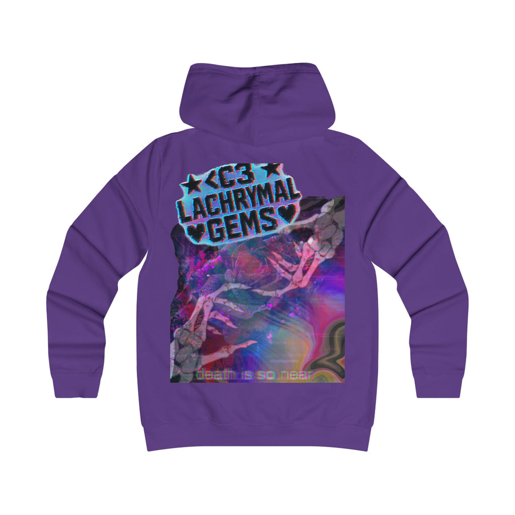 Love Lost Skeleton Hoodie - Dark Aesthetic Glitch Rose Design