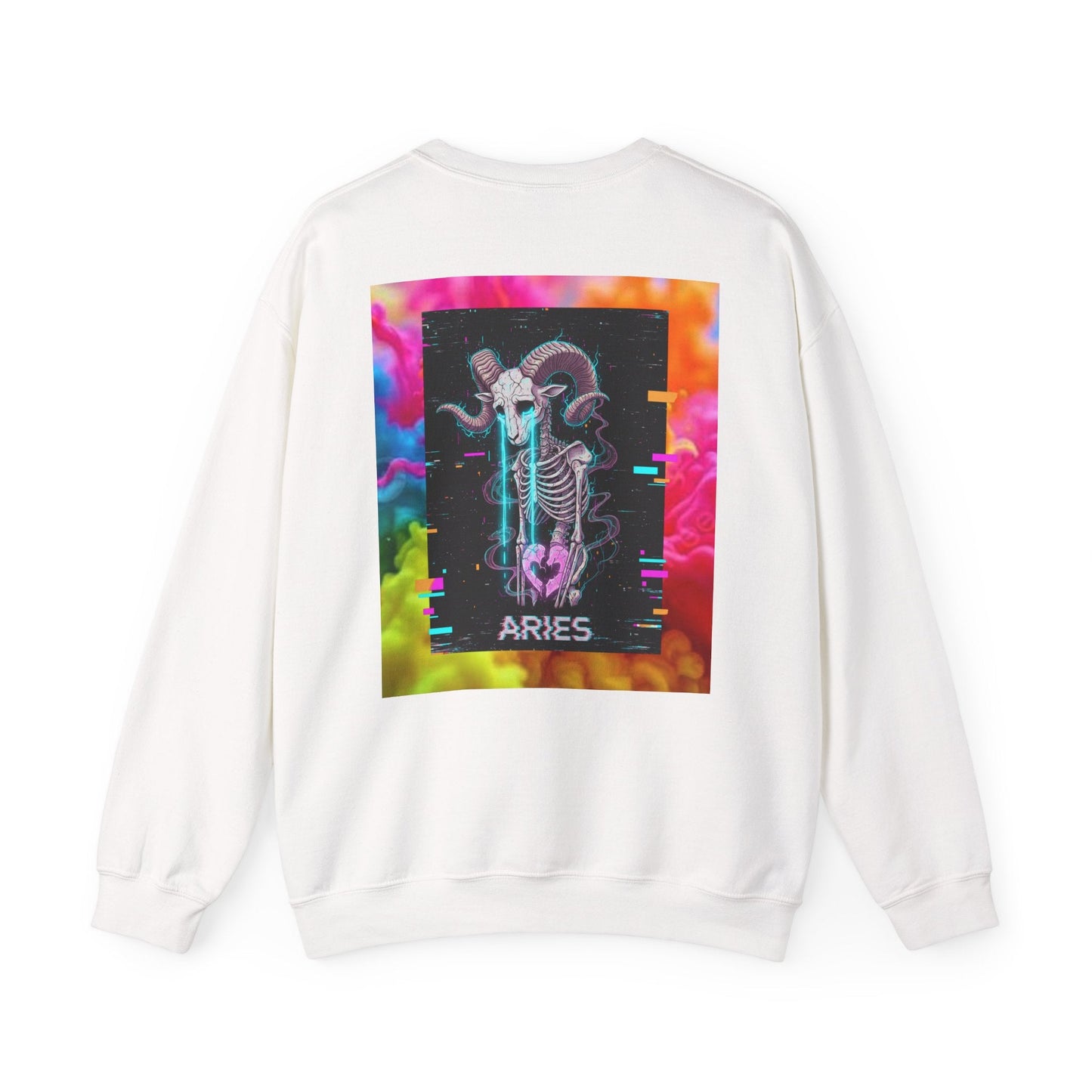Aries Sadcore Crewneck Sweatshirt — Neon Japanese Sad Aesthetic Printify