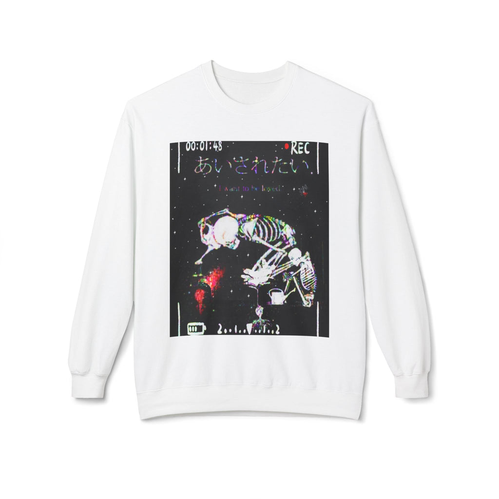 Skeleton Love Lost Glitch Mens Crewneck Sweatshirt(Rare/Limit3d)