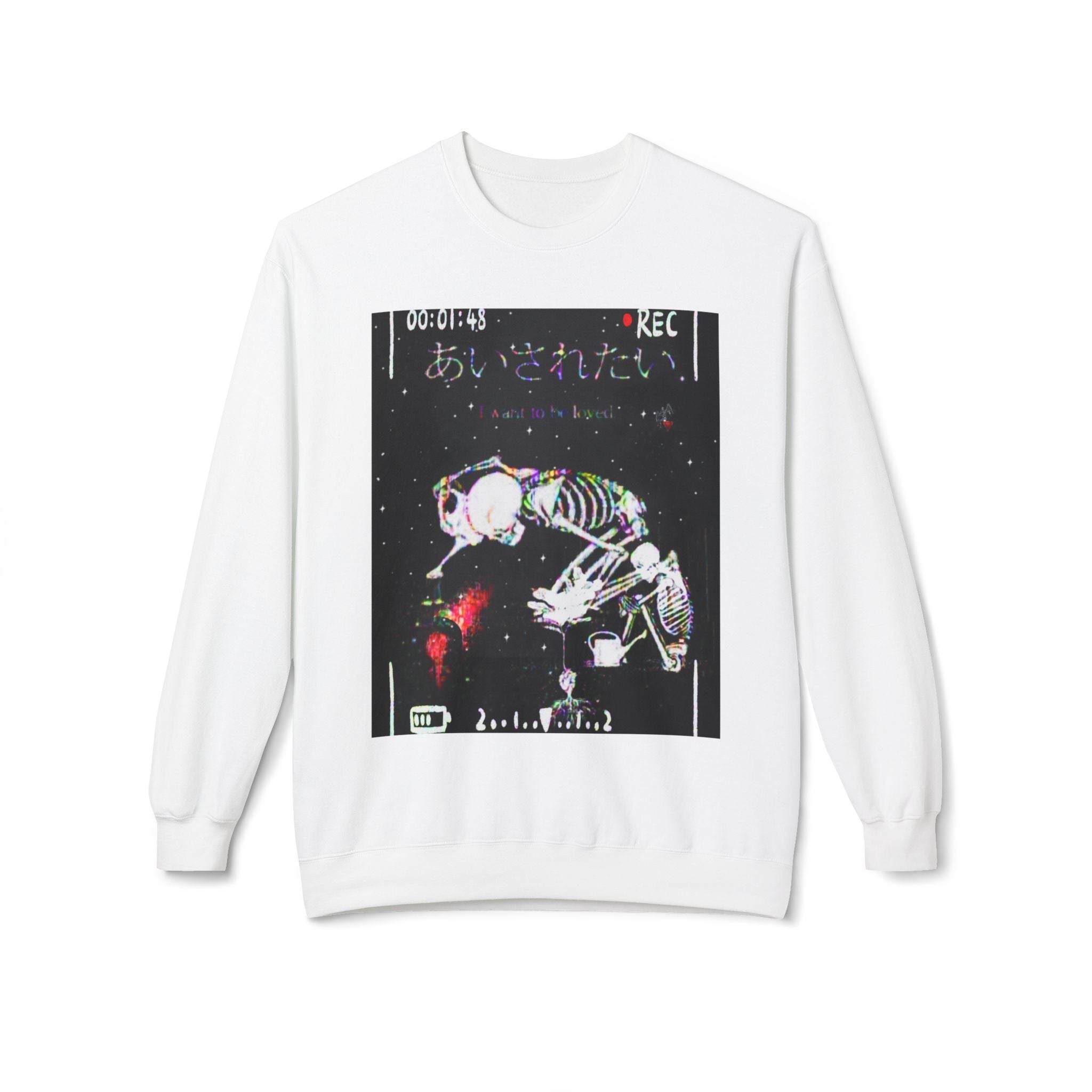 Skeleton Love Lost Glitch Mens Crewneck Sweatshirt(Rare/Limit3d)