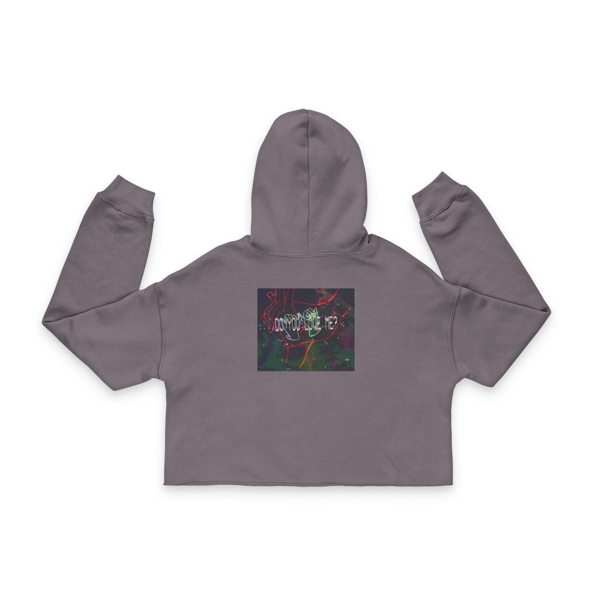 Vaporwave Alternative Fall Fashion Momento Mori Ladies Cropped Hoodie
