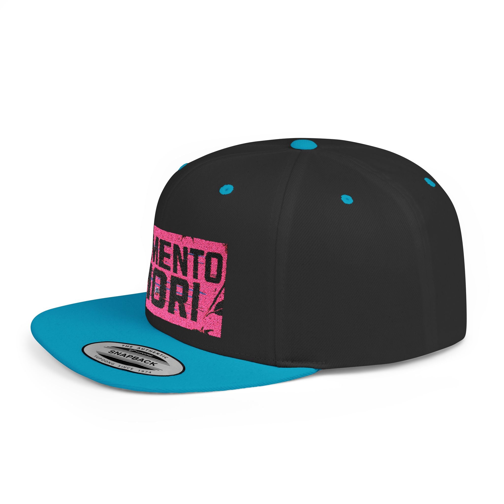 Memento Mori Snapback Hat - Dark Vaporwave Flat Bill Cap
