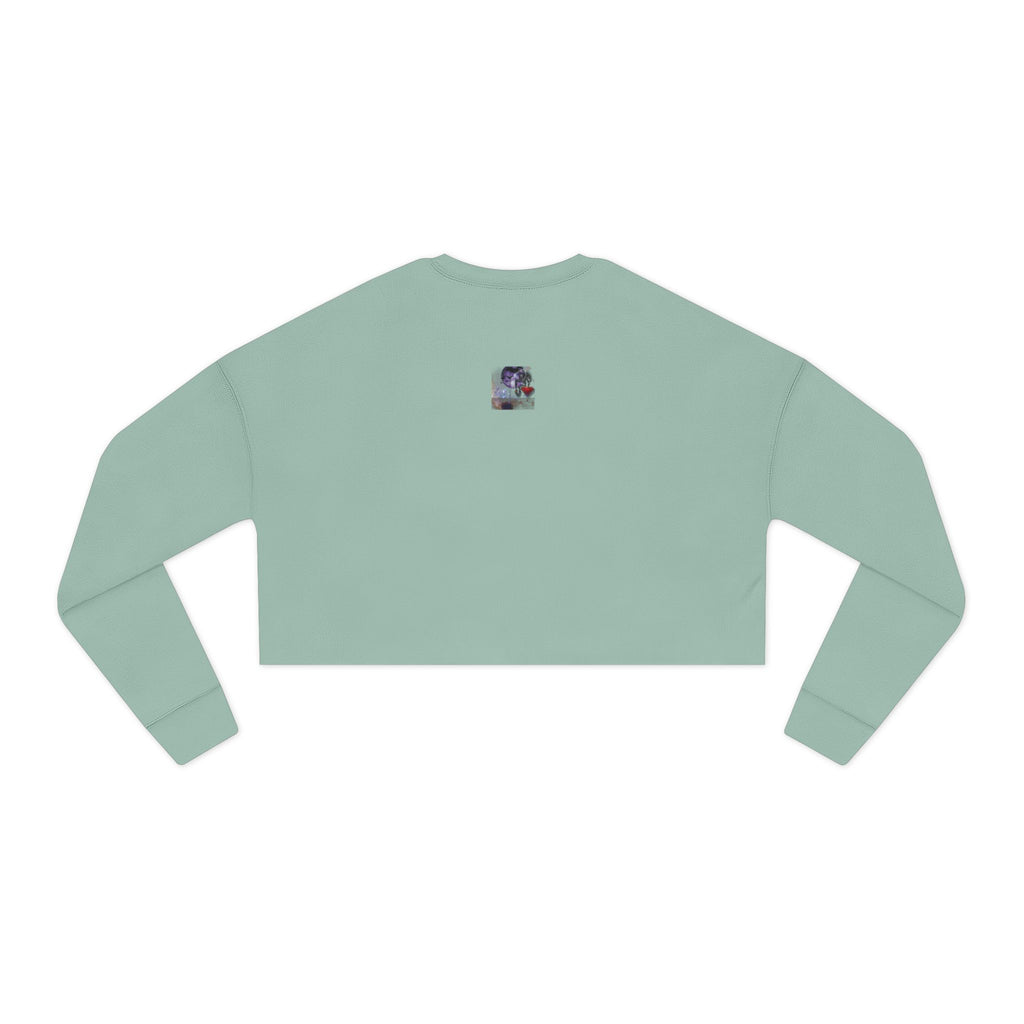 Skeleton Lovers Cropped Sweatshirt - Dark Alternative Fashion