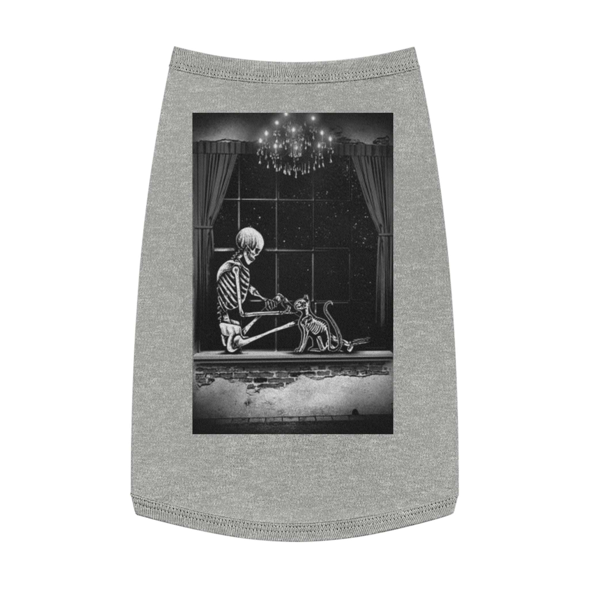 Tank Top - Love Lost Skeletons with Cat Skeleton Featured