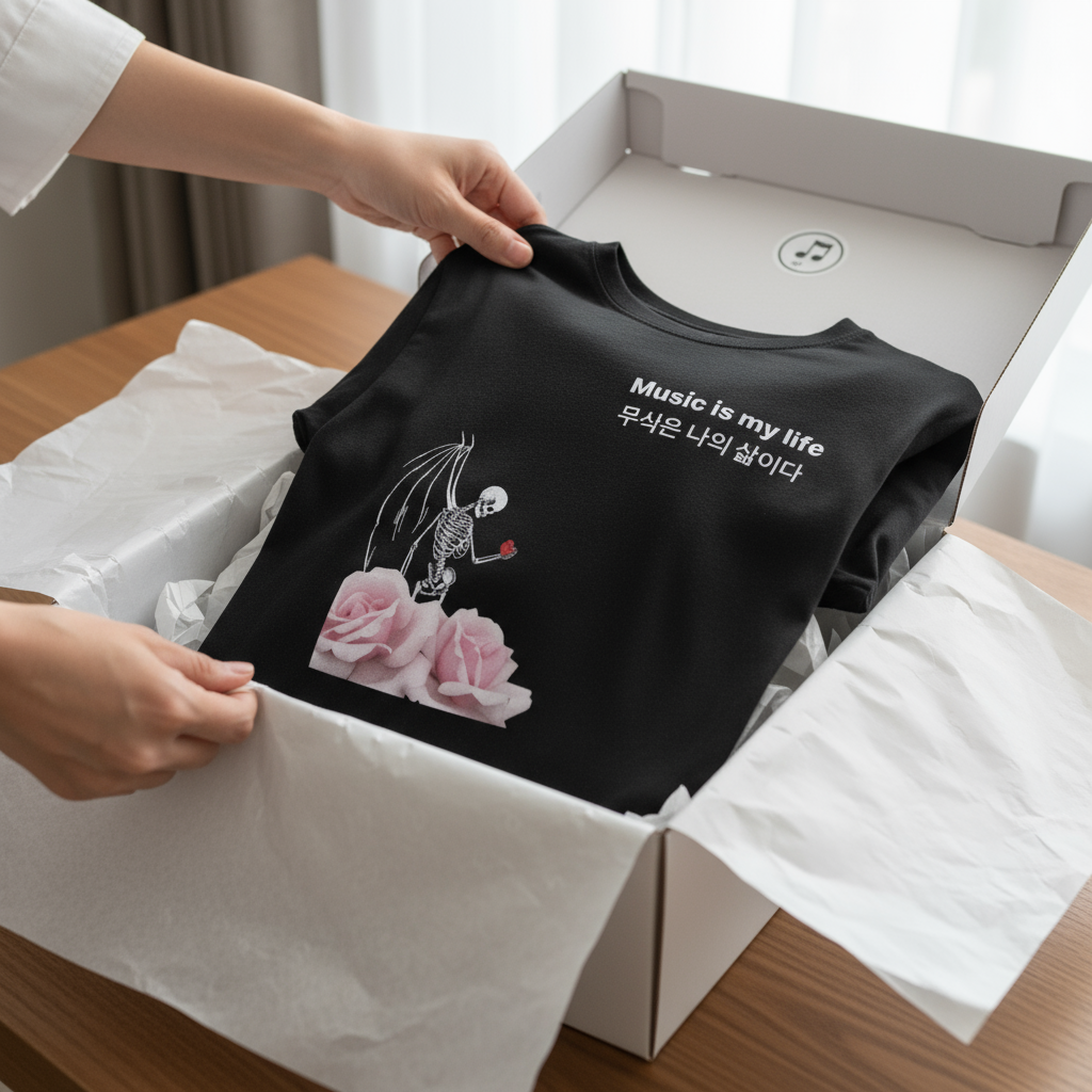 Unboxing the Music is my life tee