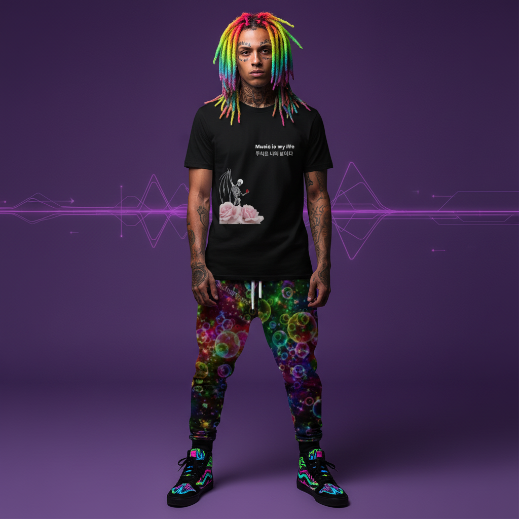 Attractive SoundCloud rapper front view