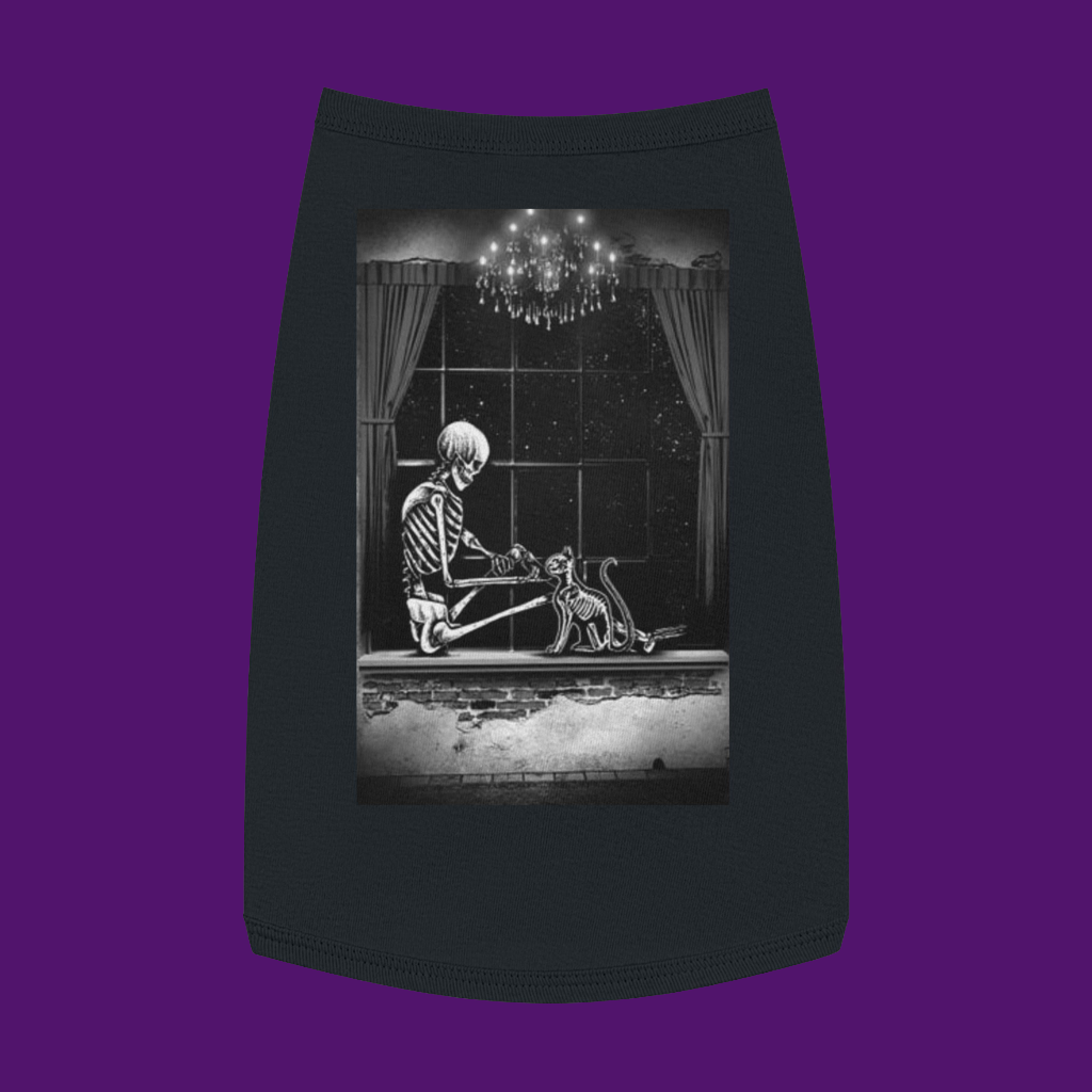 Tank Top - Love Lost Skeletons with Cat Skeleton Featured