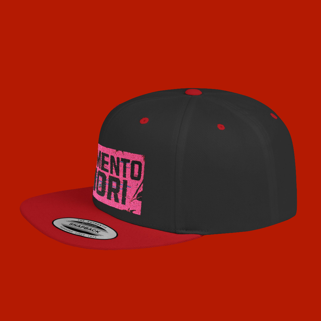 Memento Mori Snapback Hat - Dark Vaporwave Flat Bill Cap