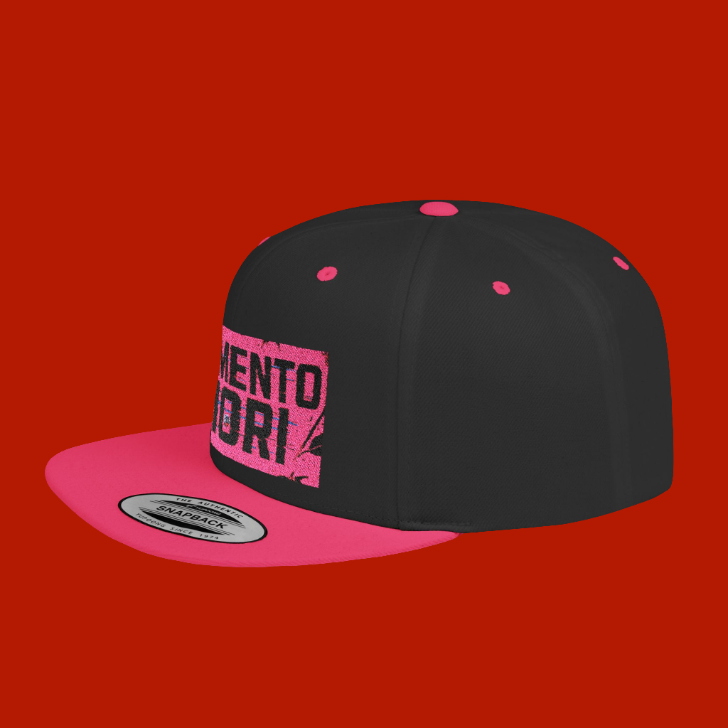 Memento Mori Snapback Hat - Dark Vaporwave Flat Bill Cap