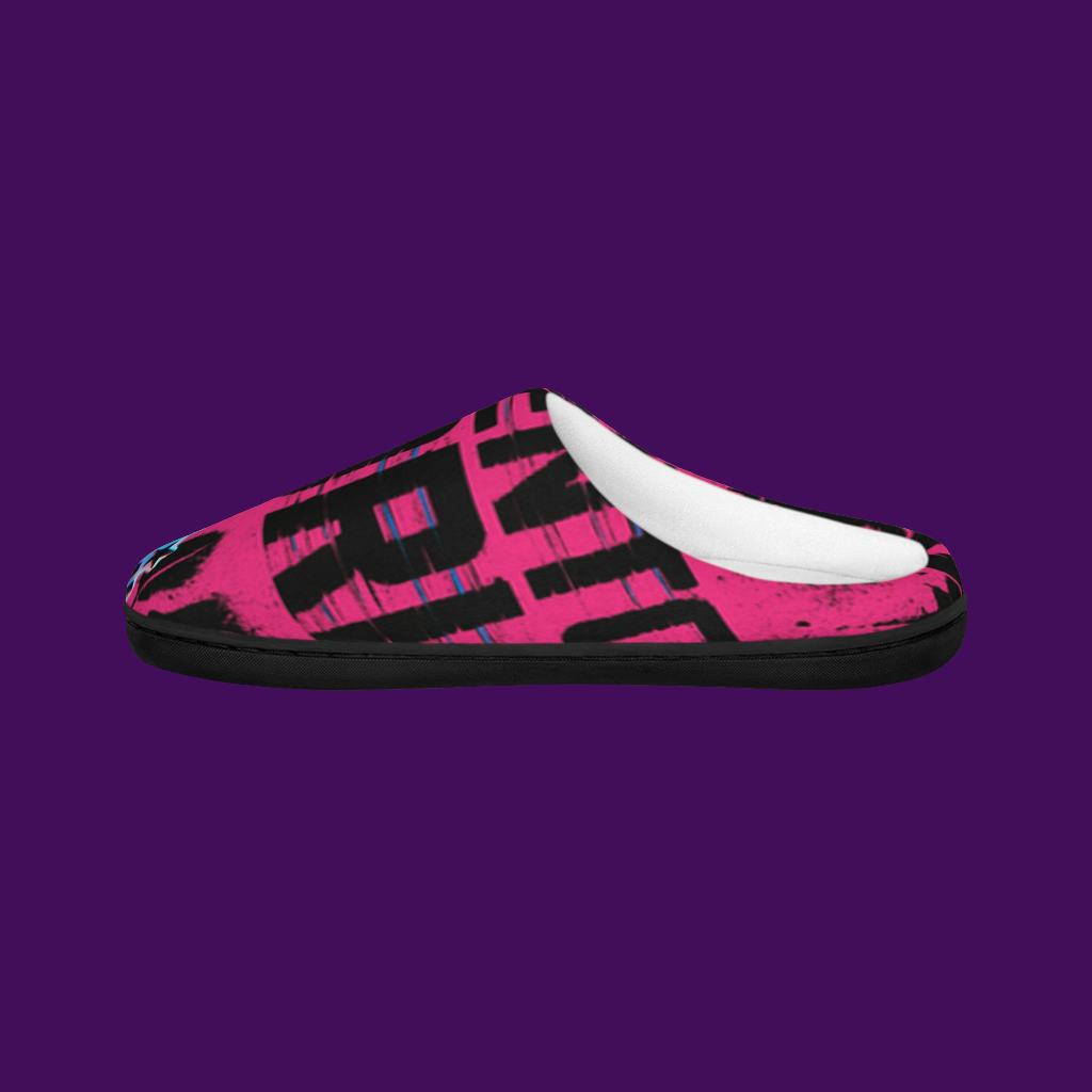 Enchanting Neon Memento Mori Mystic Ladies Slippers - Cozy Footwear for Home,