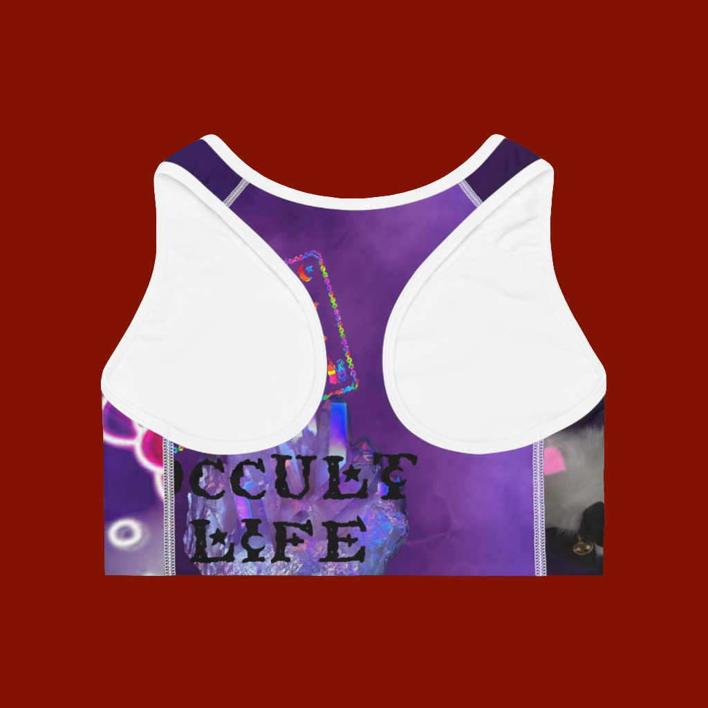 Purple MAJESTIC sports active attire. Remixed Hello Kittys. Rare limited stock. Occult life text on back.