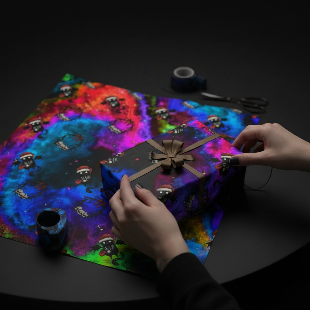 Close-up wrapping process