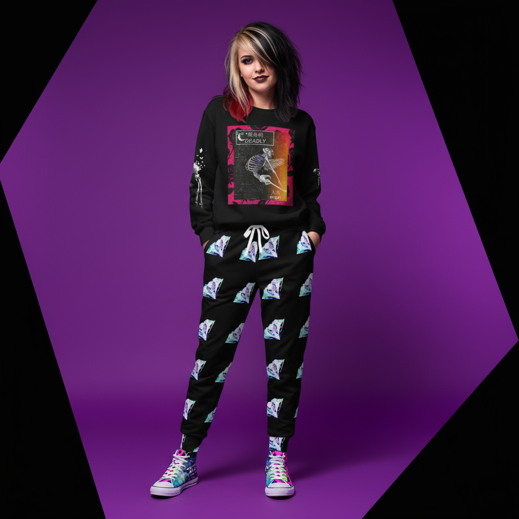 Unisex Diamond Joggers L / Seam thread color automatically matched to design-