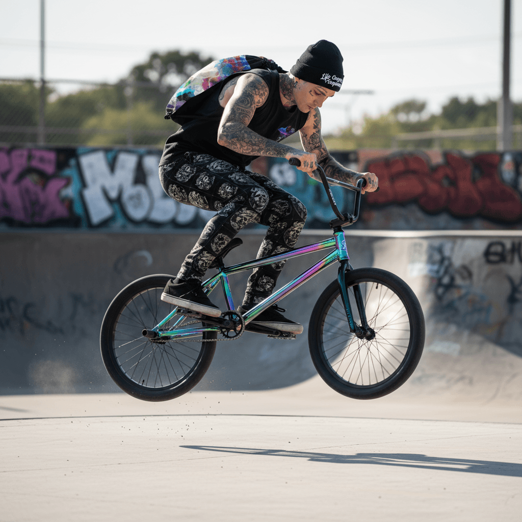 Male Model BMX Trick with Abduction Tank