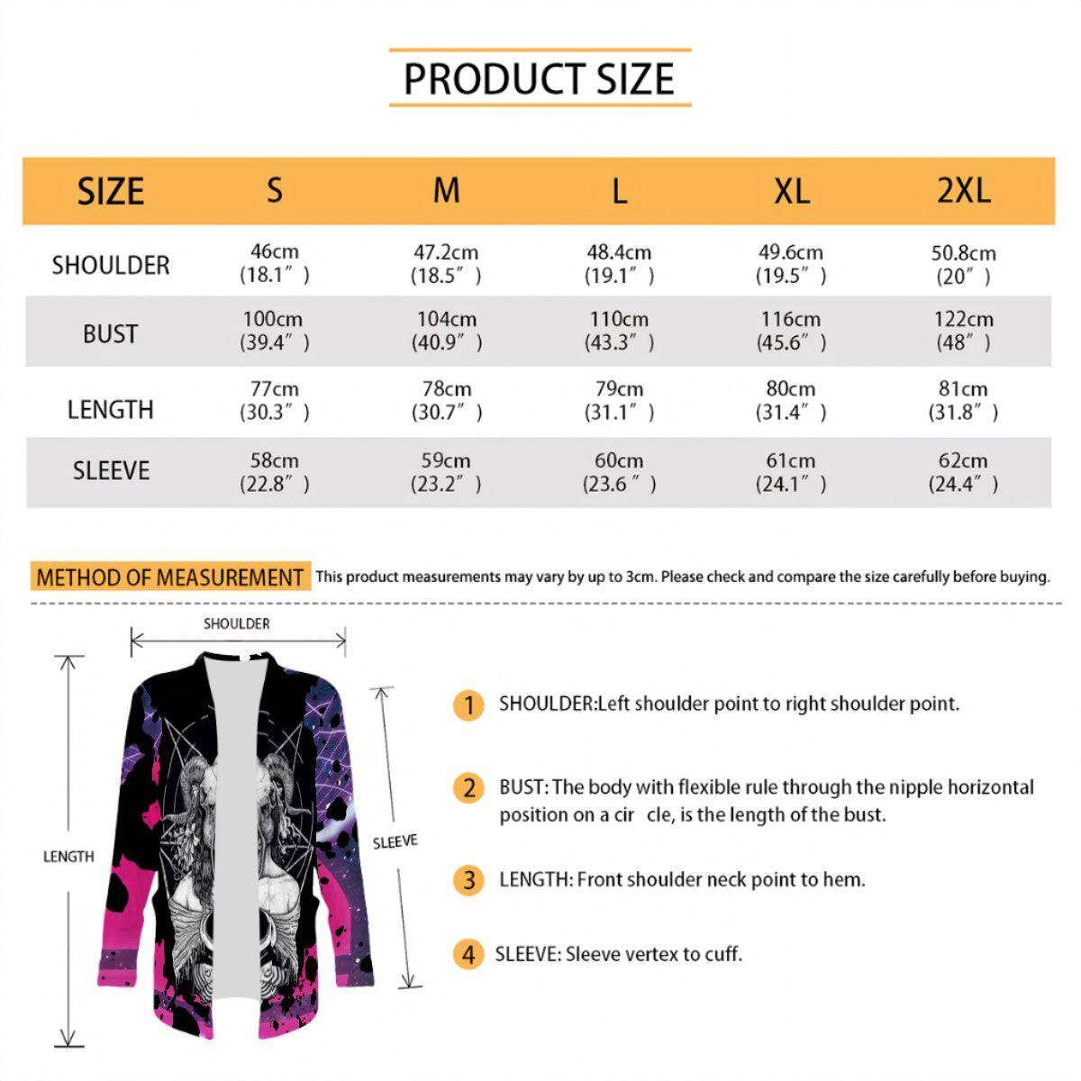 Dark Lachrywave Cardigan S-M-L-XL-2XL-