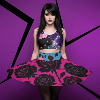 Dark-Wave Hello Kitty Sports Bra S / White stitching-M / White stitching-L / White stitching-XL / White stitching-2XL / White stitching-