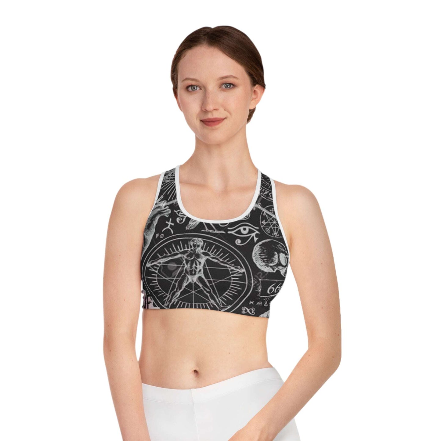 Esoteric Dark Academia Sports Bra Lachrymal Gems