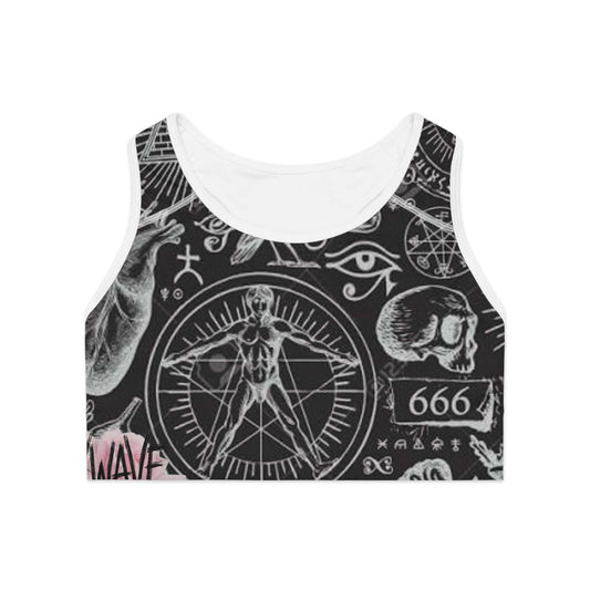 Esoteric Dark Academia Sports Bra Lachrymal Gems