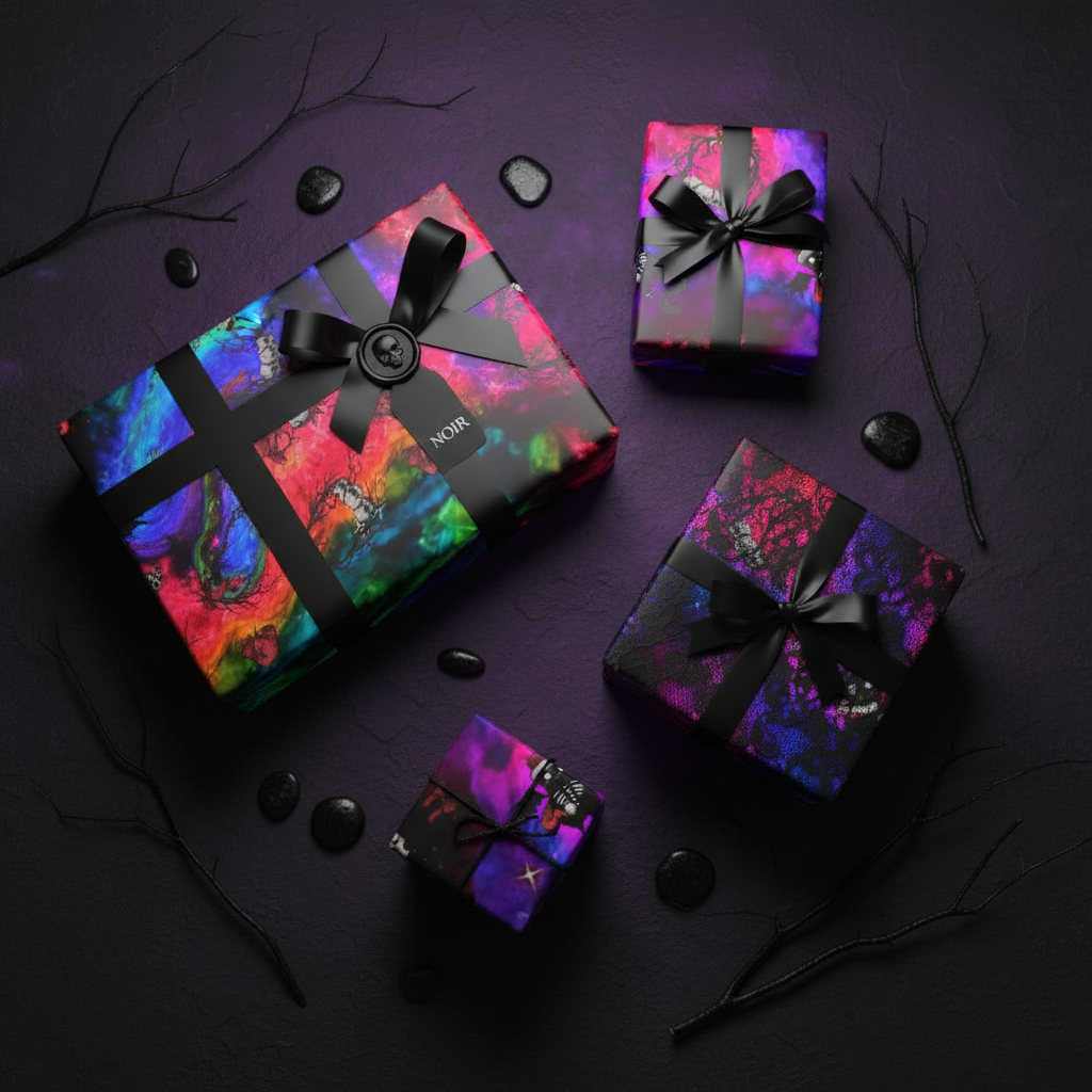 Flat lay gift presentation