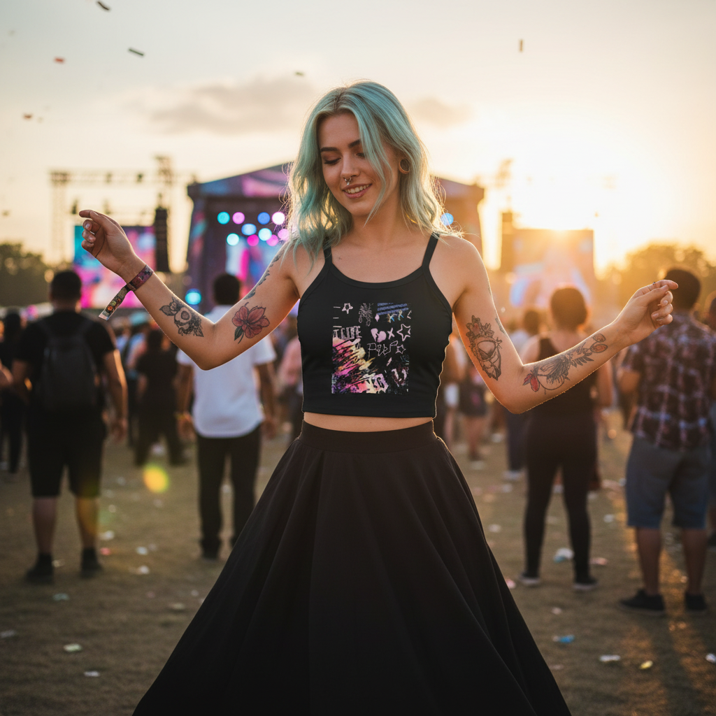 Festival vibes - carefree and fun
