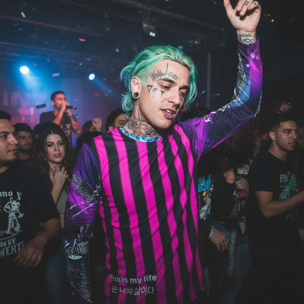 Guy wearing long sleeve at concert