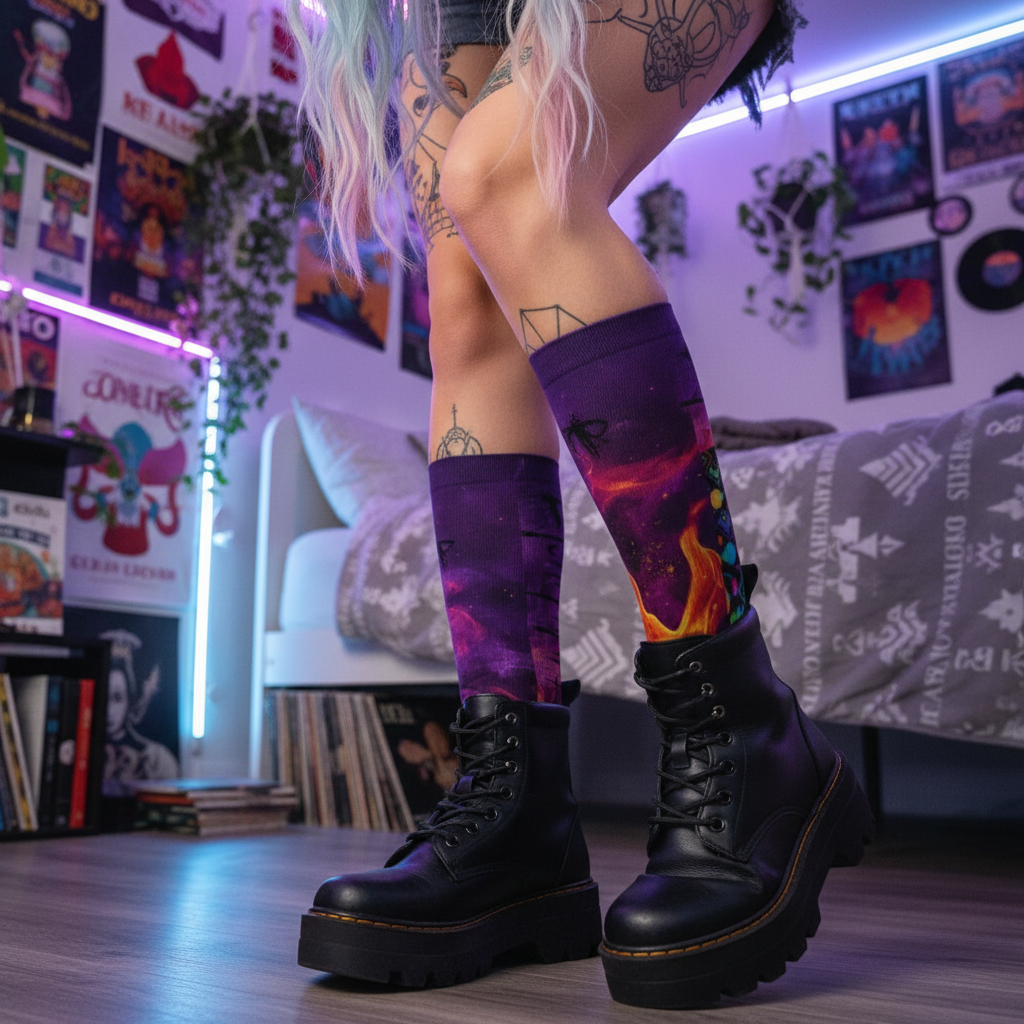 Cozy aesthetic bedroom close-up