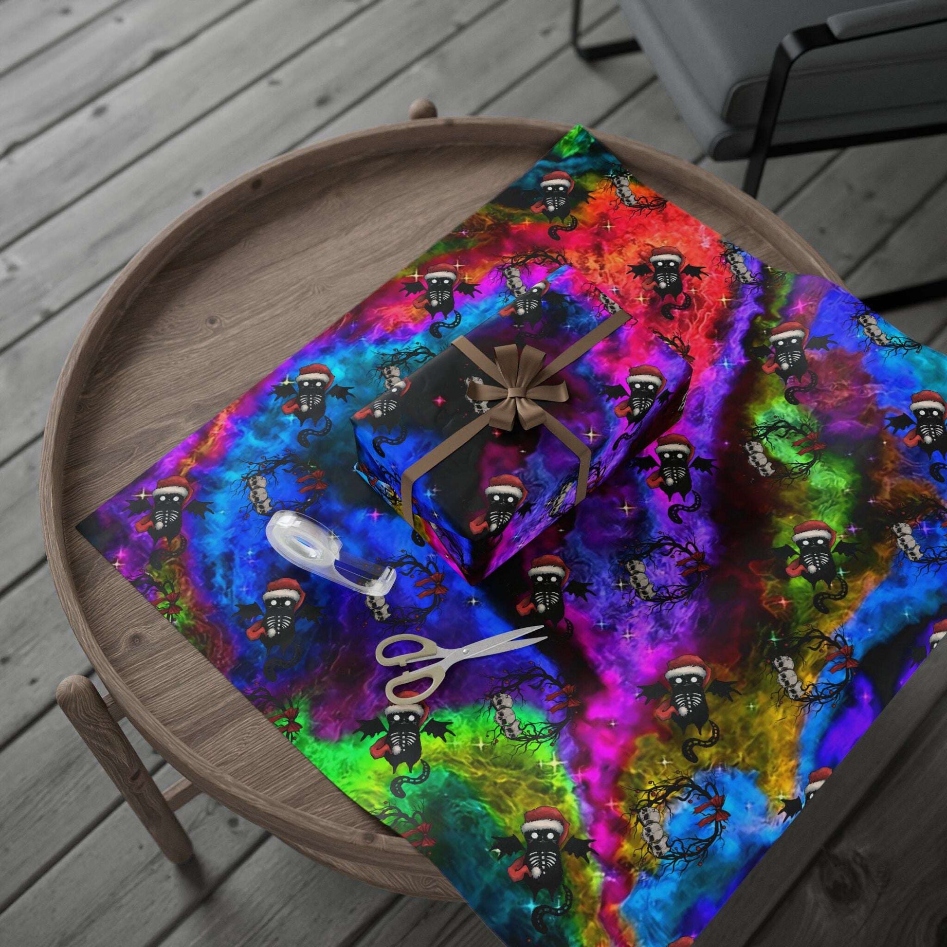 Lachrywave Nein Skull Wrapping Paper Printify