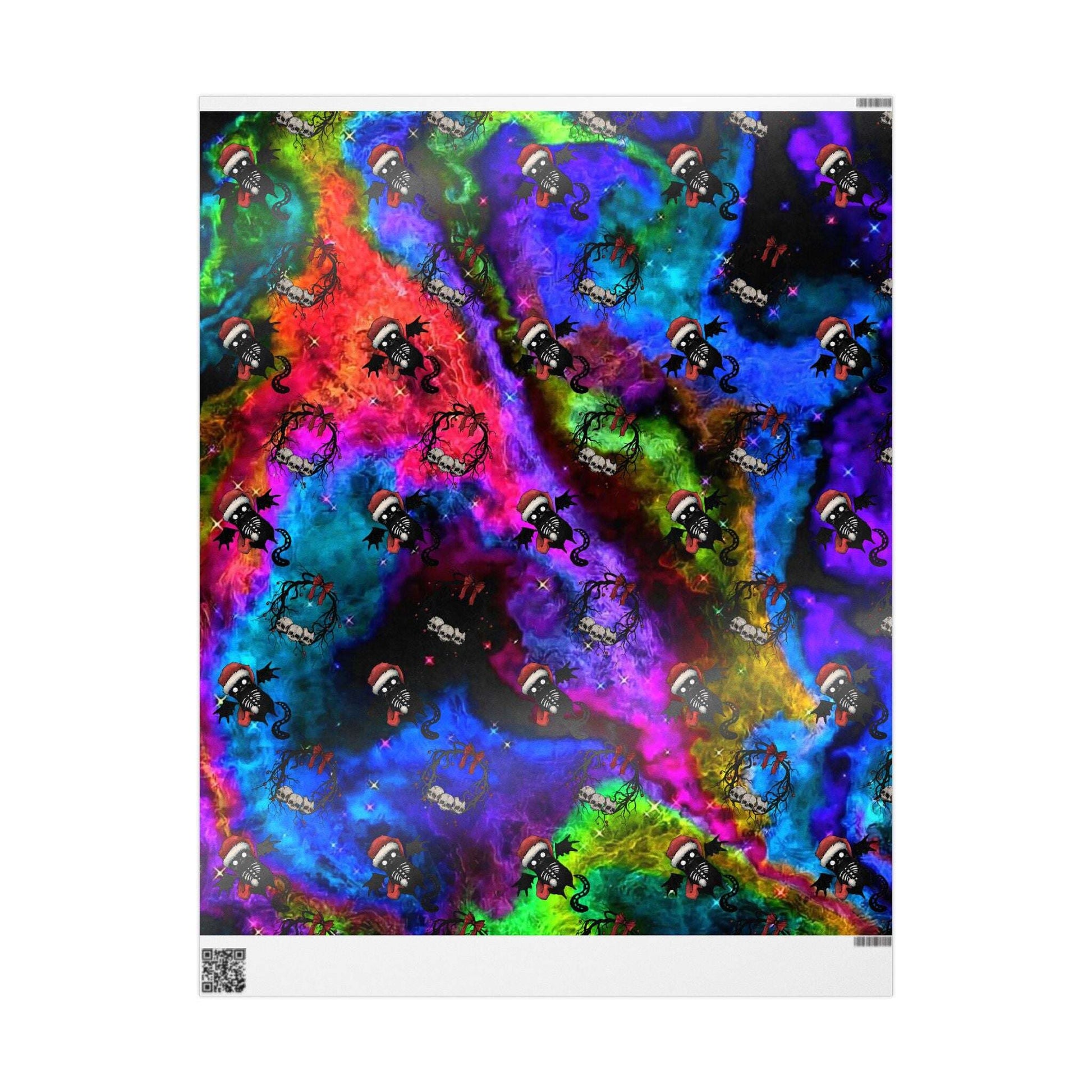 Lachrywave Nein Skull Wrapping Paper Printify