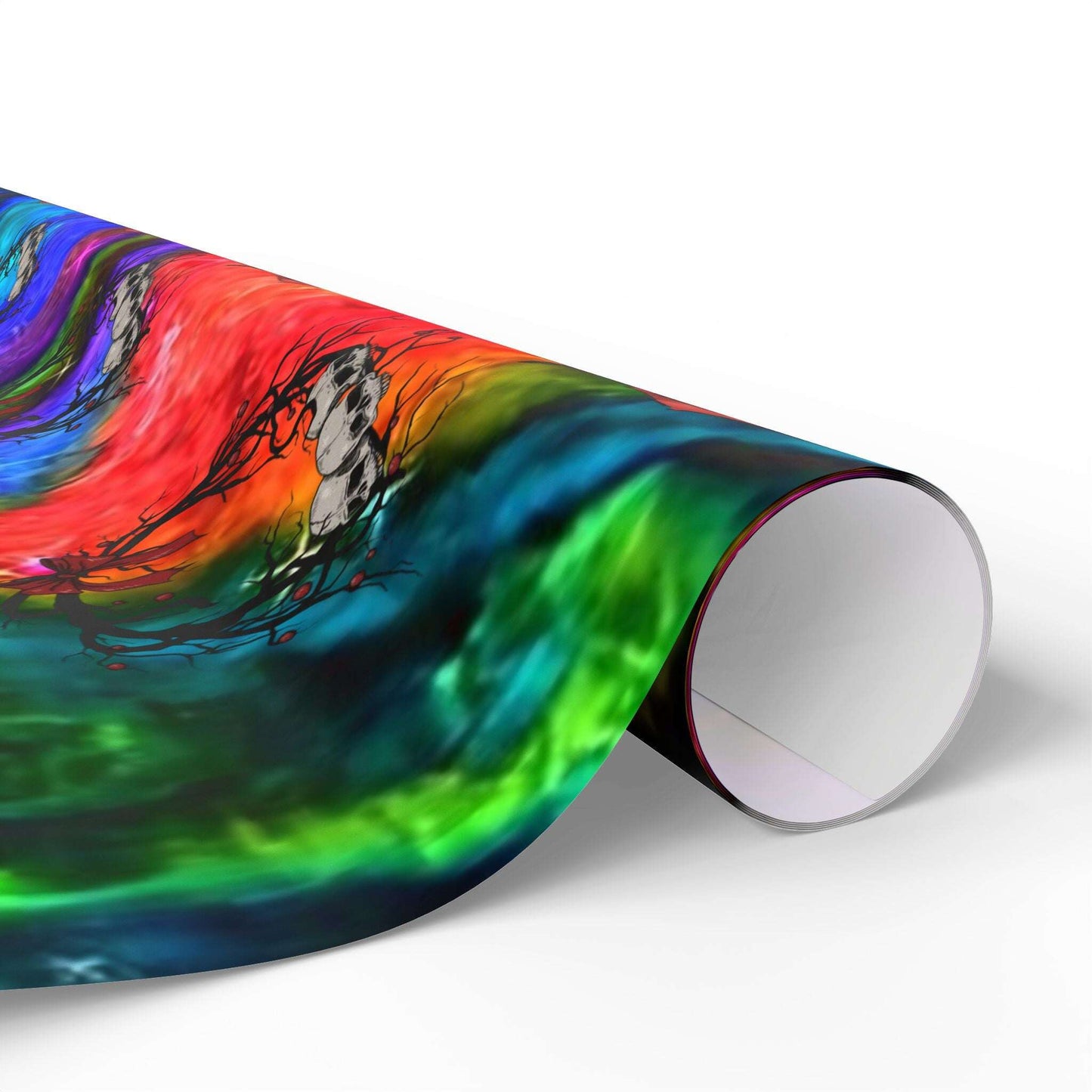 Lachrywave Nein Skull Wrapping Paper Printify