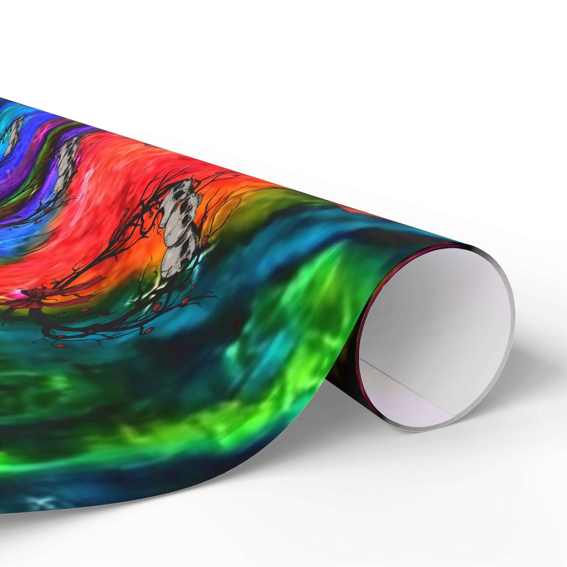 Lachrywave Nein Skull Wrapping Paper Printify