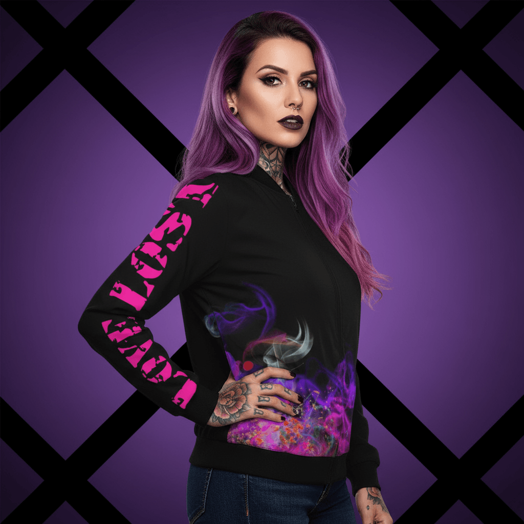 Love is Lost Women's Bomber Jacket - Premium All-Over Print Design XS-S-M-L-XL-2XL-