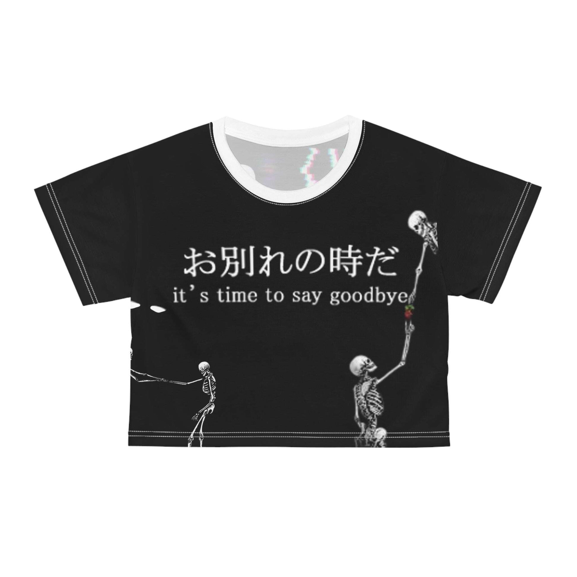 Love Lost Skeleton Dark-Wave Crop Black stitching / XS-Black stitching / S-Black stitching / M-Black stitching / L-White stitching / L-Black stitching / XL-Black stitching / 2XL-