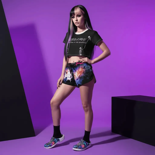 Love Lost Skeleton Dark-Wave Crop Black stitching / XS-Black stitching / S-Black stitching / M-Black stitching / L-White stitching / L-Black stitching / XL-Black stitching / 2XL-