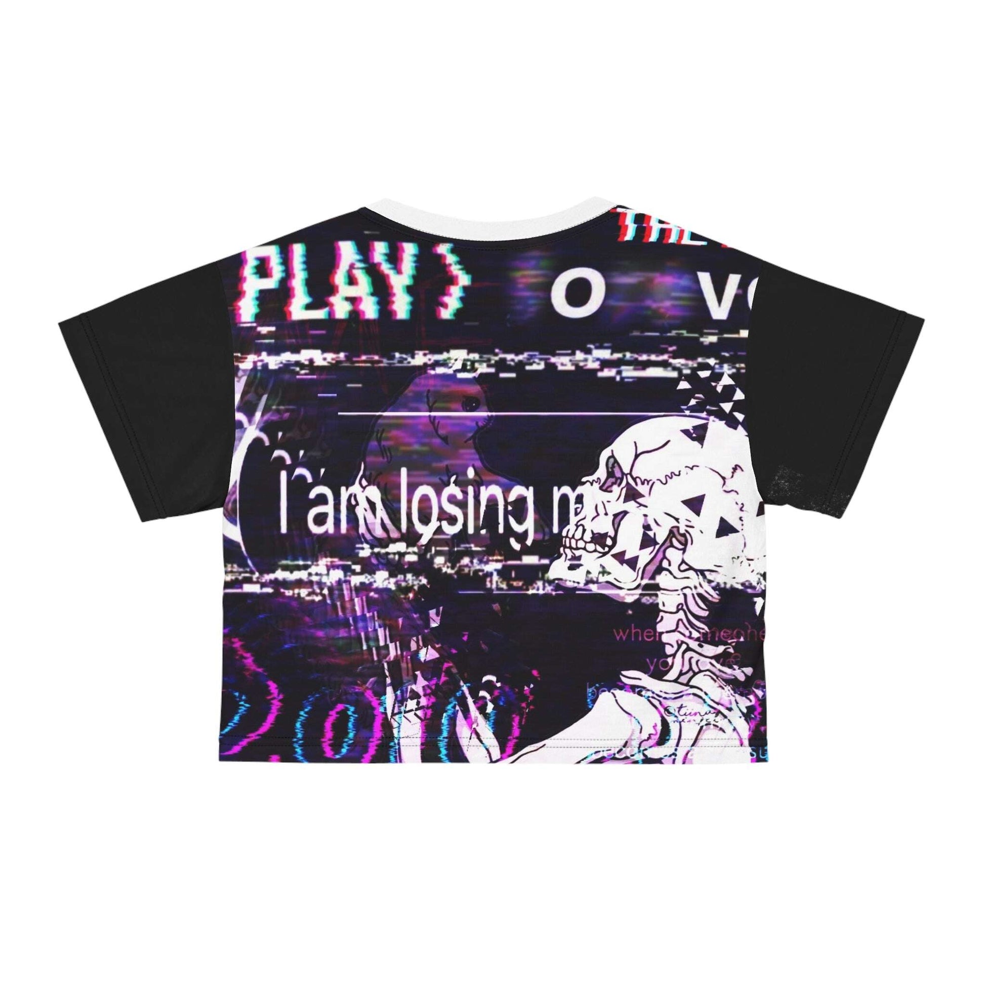 Love Lost Skeleton Dark-Wave Crop Black stitching / XS-Black stitching / S-Black stitching / M-Black stitching / L-White stitching / L-Black stitching / XL-Black stitching / 2XL-