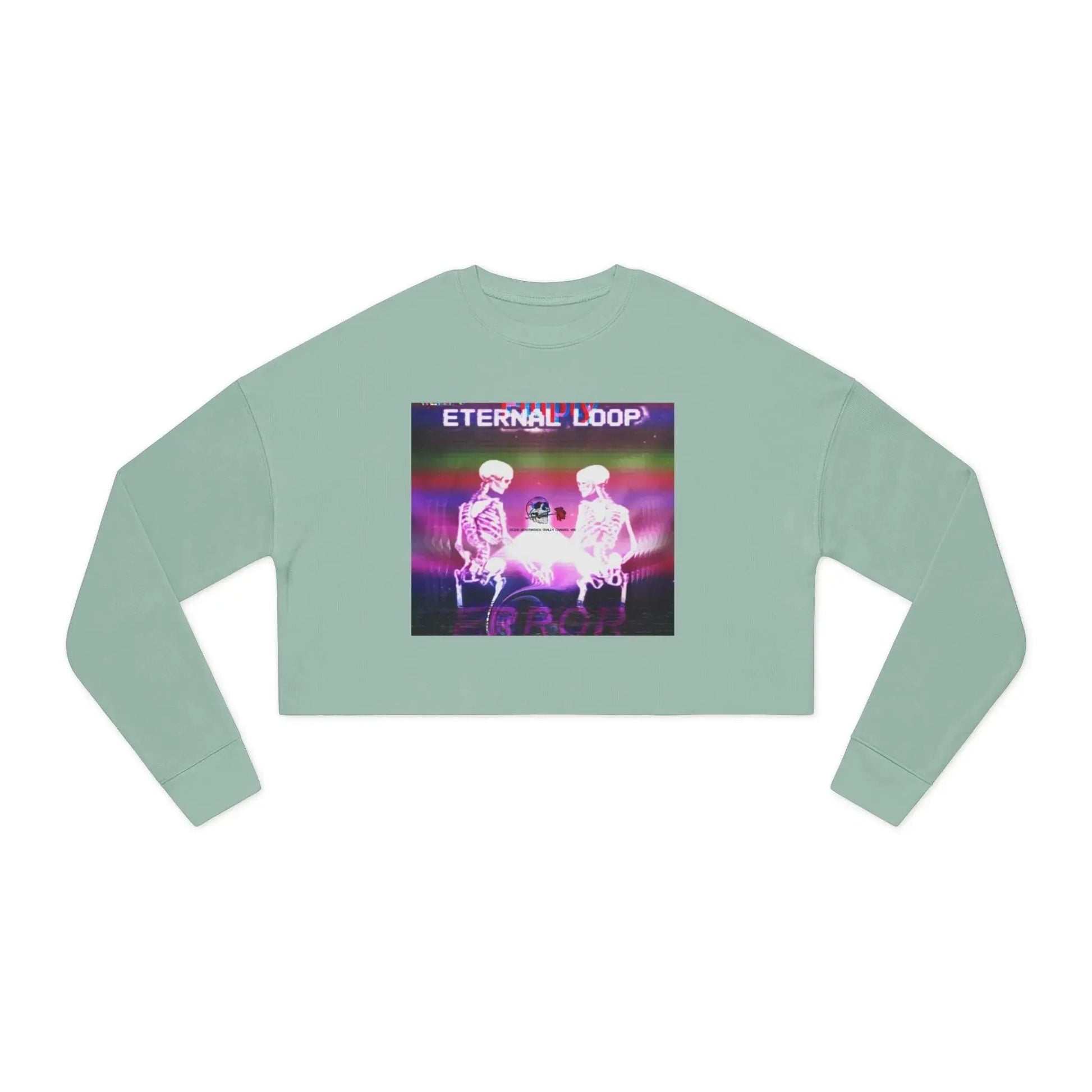 Love Lost Skeletons Dark-Wave Cropped Black / S-Mauve / S-Deep Heather / S-Dusty Blue / S-Black / M-Mauve / M-Deep Heather / M-Dusty Blue / M-Black / L-Mauve / L-Deep Heather / L-Dusty Blue / L-Black / XL-Mauve / XL-Deep Heather / XL-Dusty Blue / XL-Deep Heather / 2XL-Dusty Blue / 2XL-Mauve / 2XL-