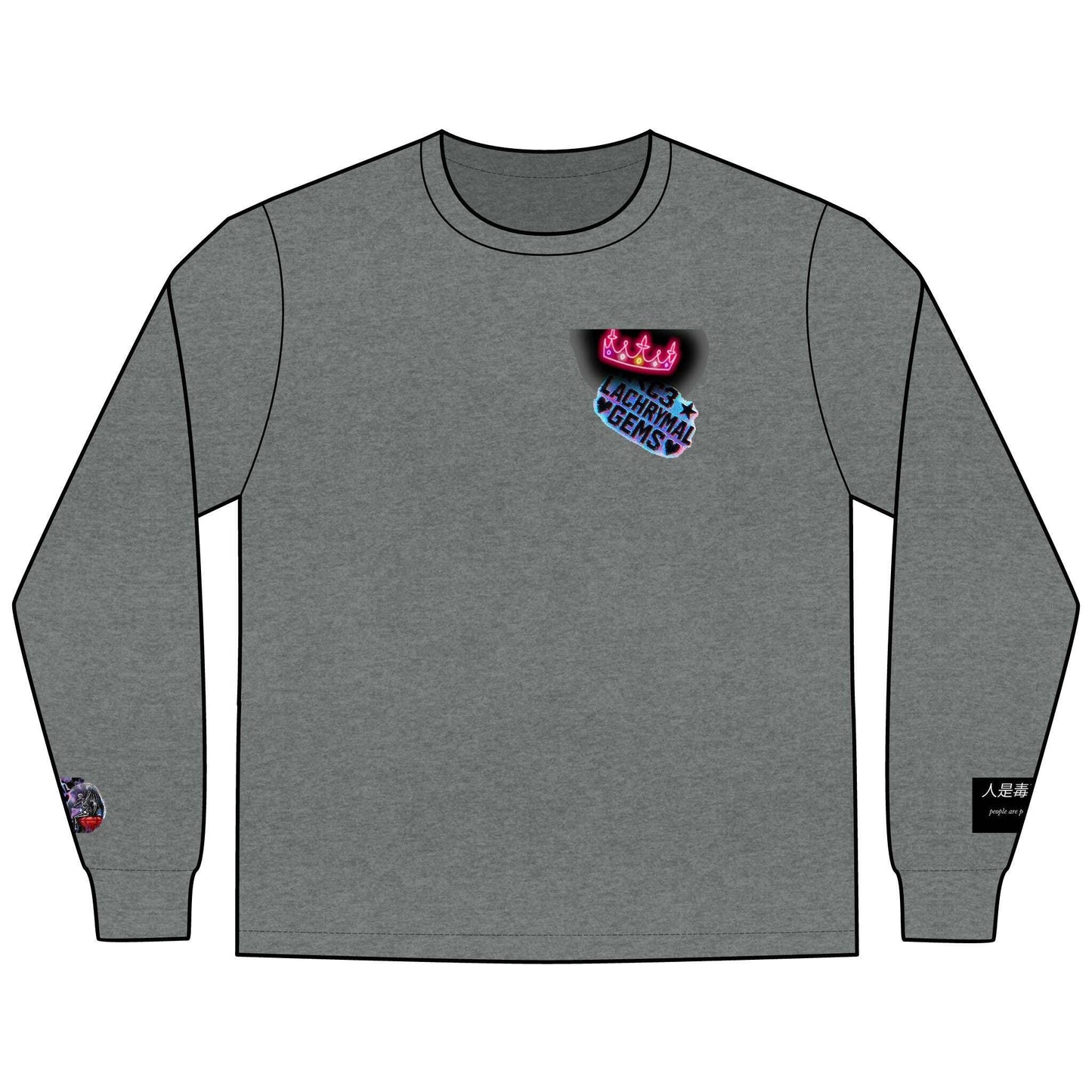 Love Lost Skeletons Long Sleeve | Emotional Vaporwave Shirt Lachrymal Gems