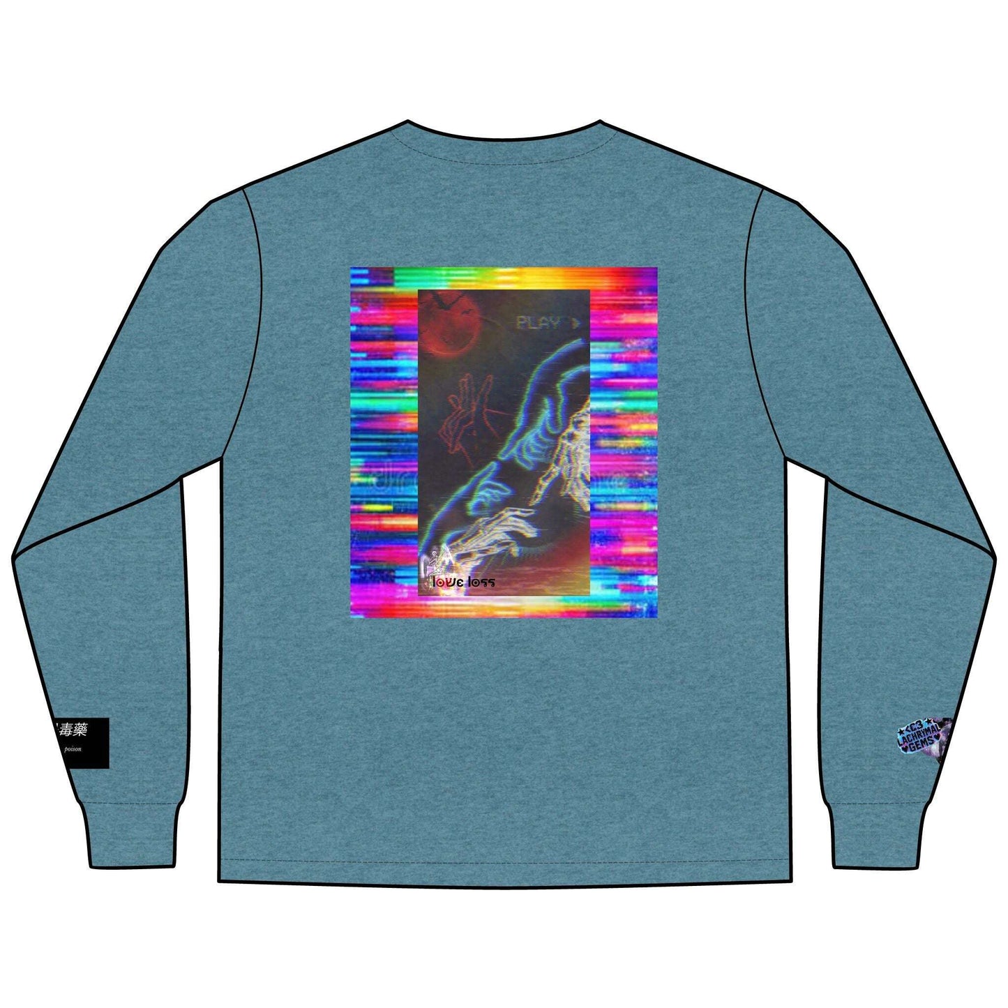 Love Lost Skeletons Long Sleeve | Emotional Vaporwave Shirt Lachrymal Gems